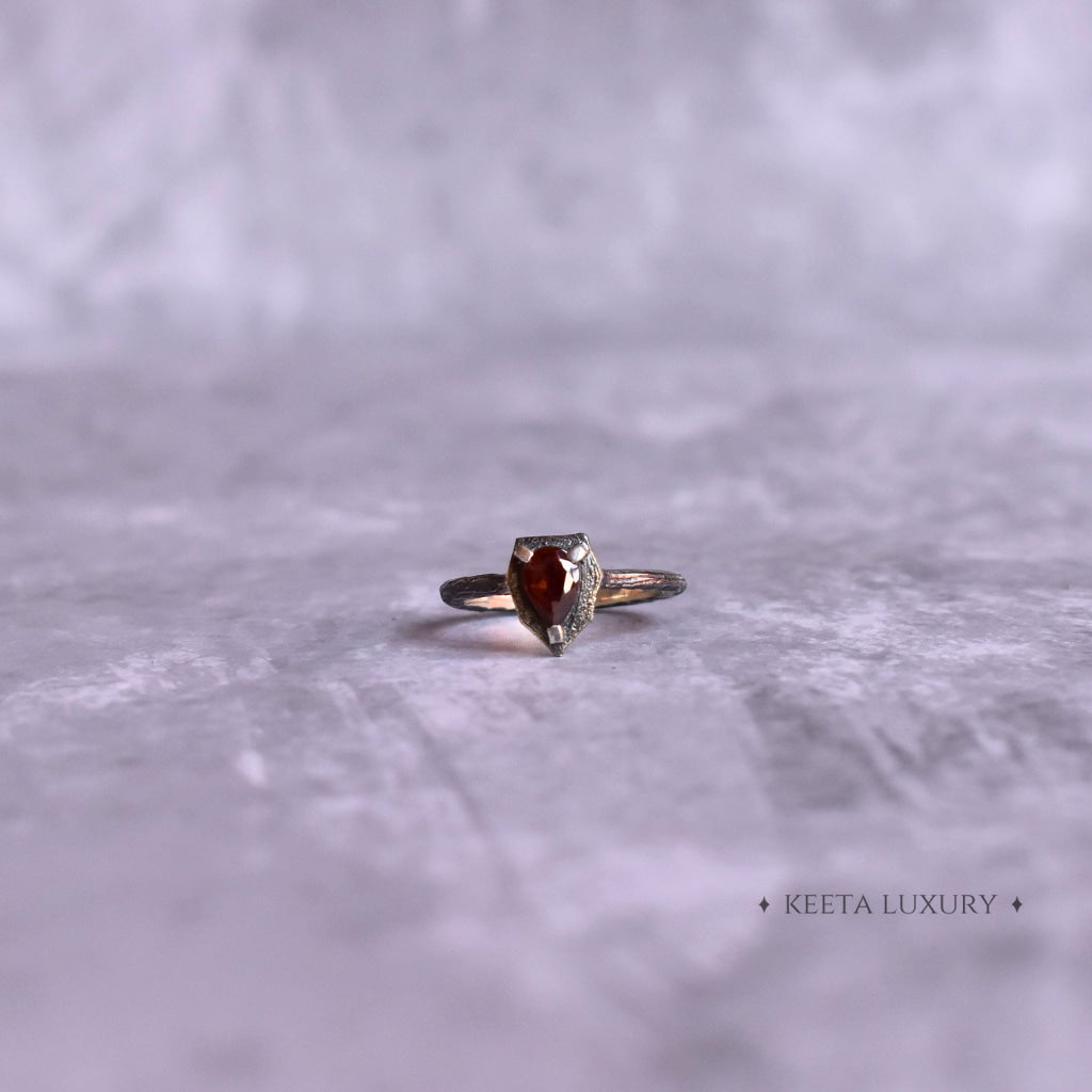 Forest Heart - Garnet Ring Rings