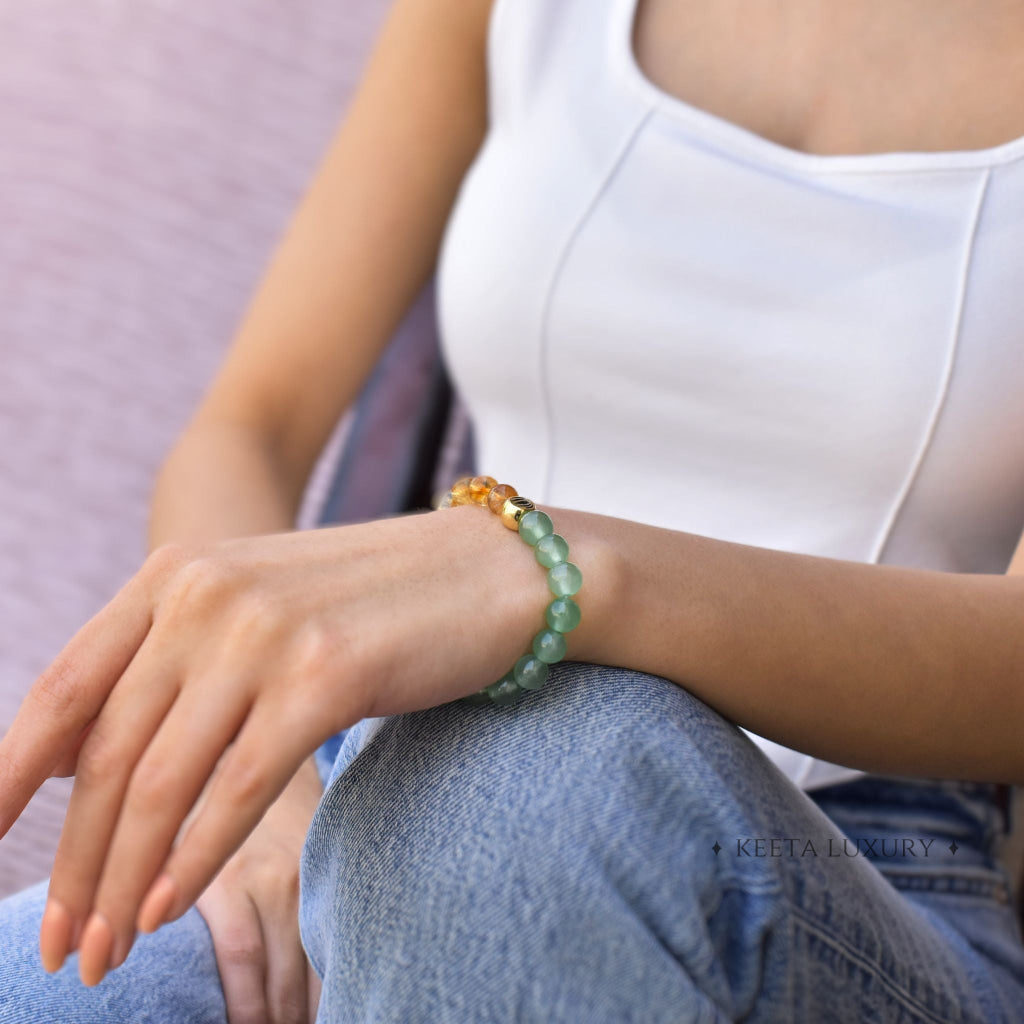 Fortune Flow - Green Aventurine & Citrine Bracelet For Women Bracelets