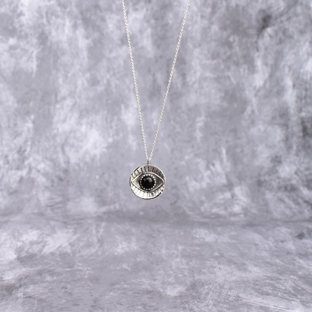 Gaze Guardian - Black Onyx Necklace -