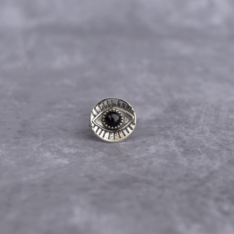 Gaze Guardian- Black Onyx Ring Us 4 Rings