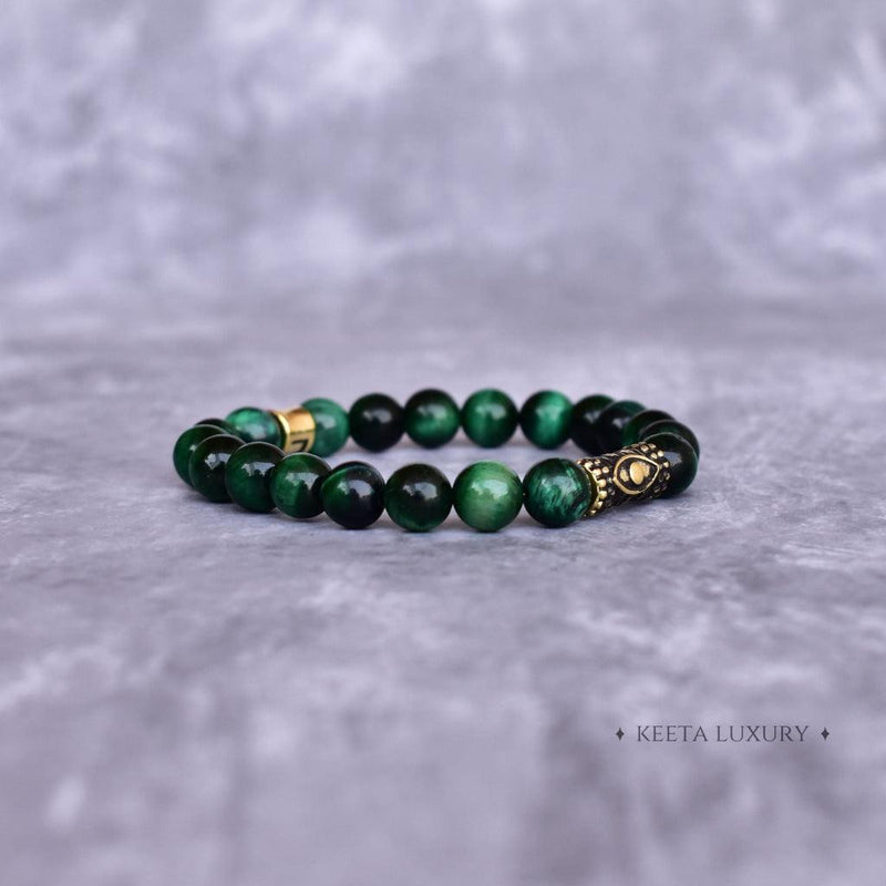 Gaze Of Serenity - Green Tiger Eye Bracelet Bracelets