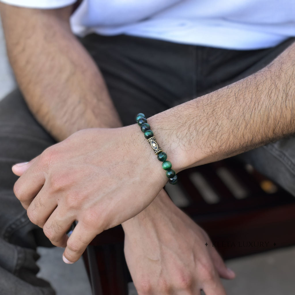 Gaze of Serenity - Green Tiger Eye Bracelet -