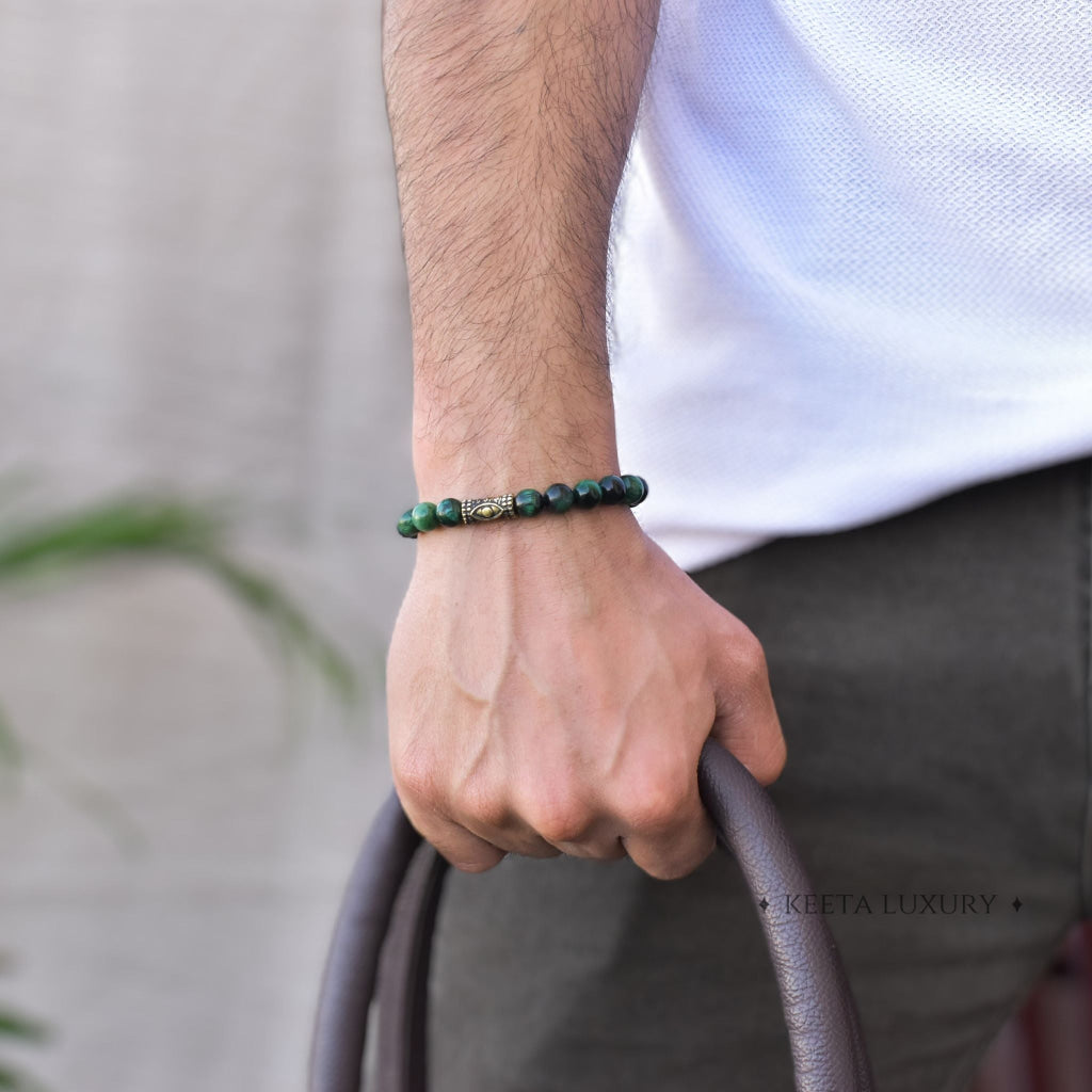 Gaze of Serenity - Green Tiger Eye Bracelet -