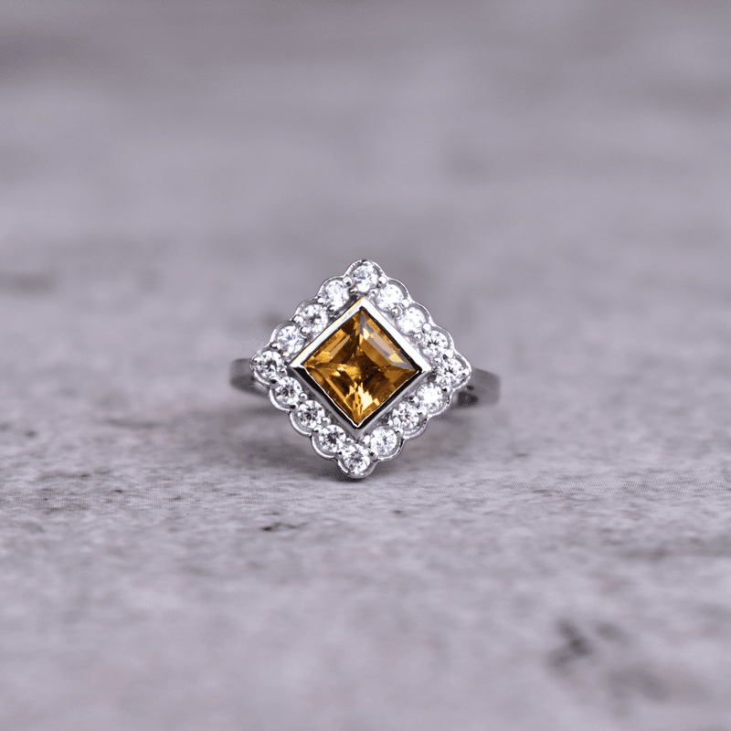 Golden Crown - Citrine Ring