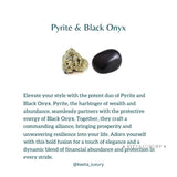Golden Eclipse - Pyrite & Onyx Bead Bracelet Bracelets