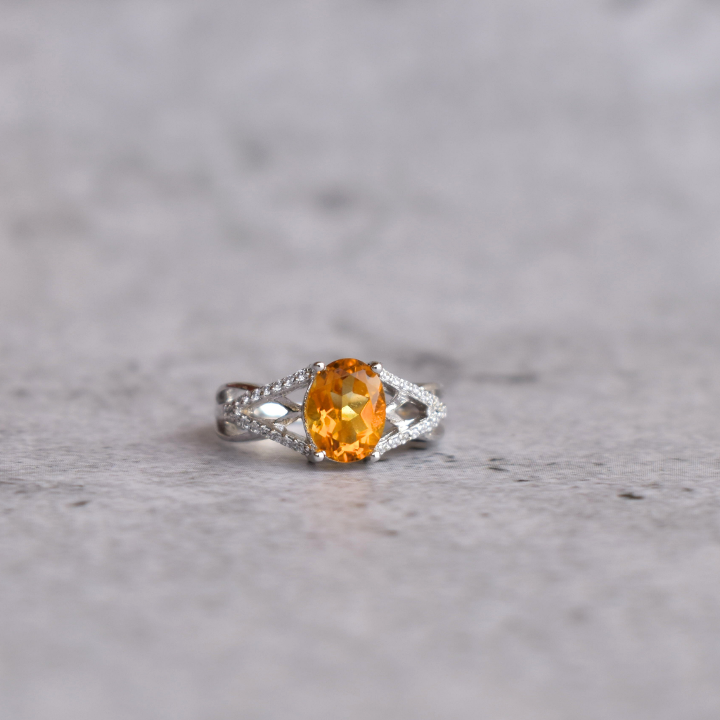 Golden Glow - Citrine Ring -