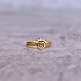 Golden Radiance - Peridot Stacking Ring Set Us 4 Rings