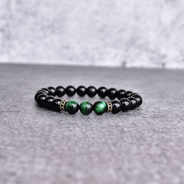 Green Captivating - Tiger Eye And Onyx Bead Bracelet Bracelets