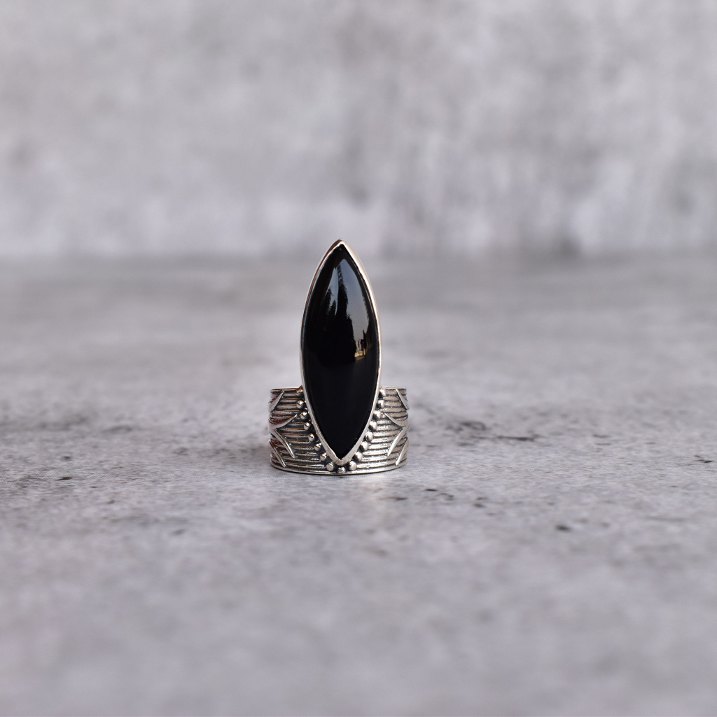 Gypsy Dreams- Black Onyx Ring -