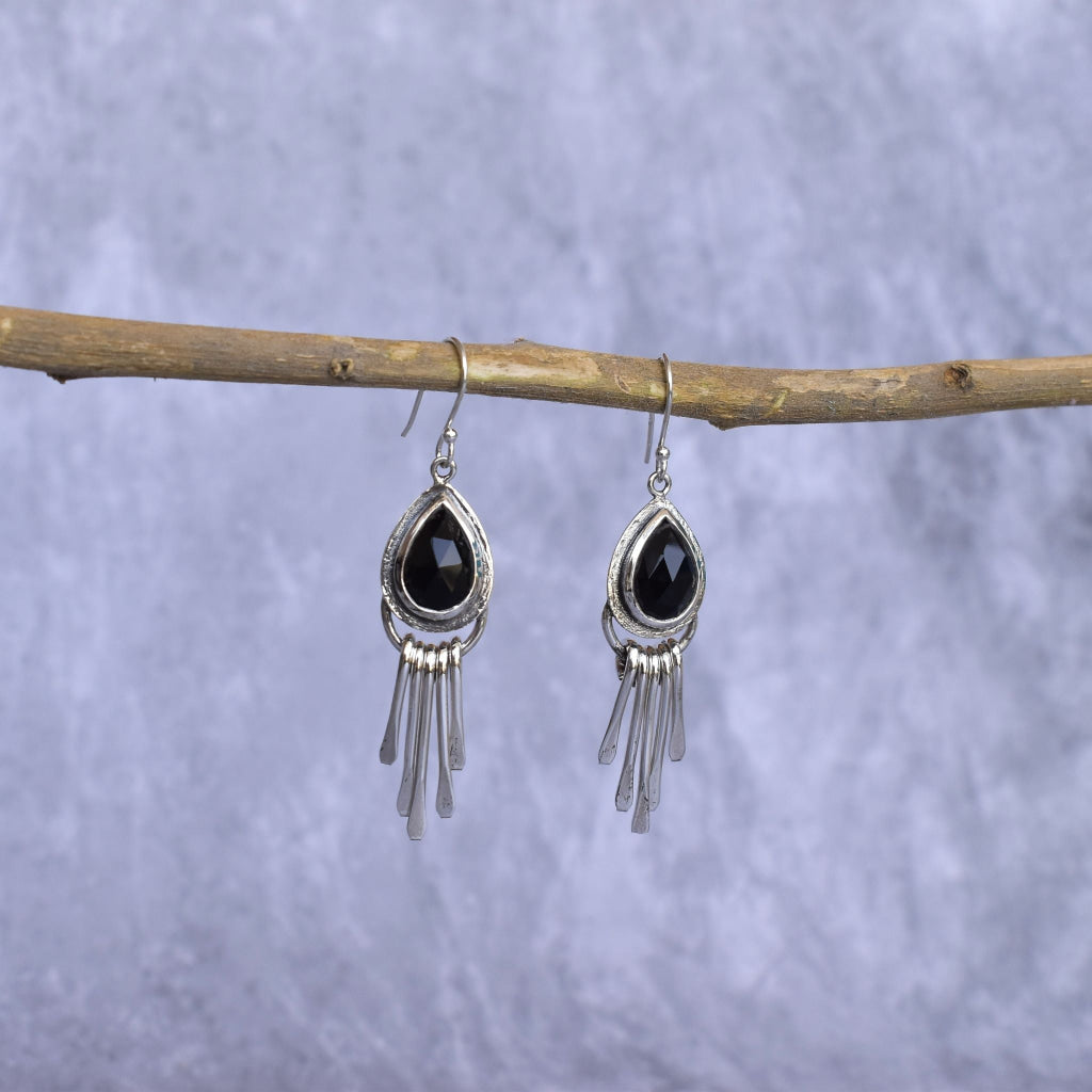 Gypsy Tears - Black Onyx Earrings -