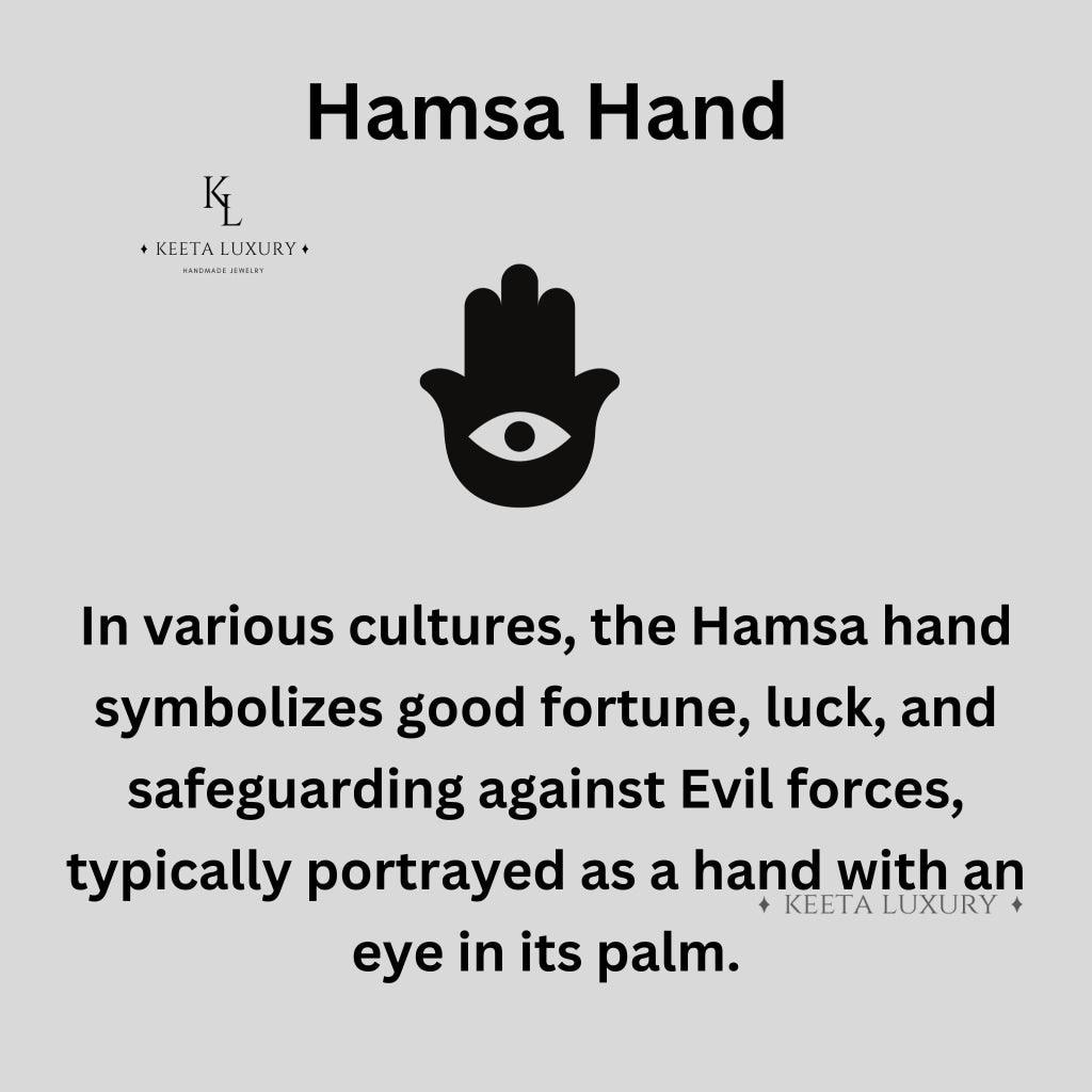 Hamsa Harmony - Garnet Bracelet -