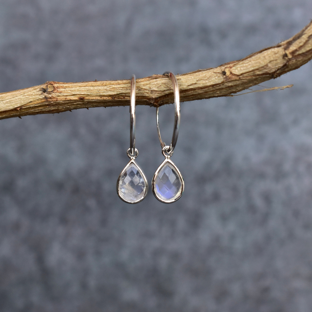 Hoop Admire - Moonstone Earrings -