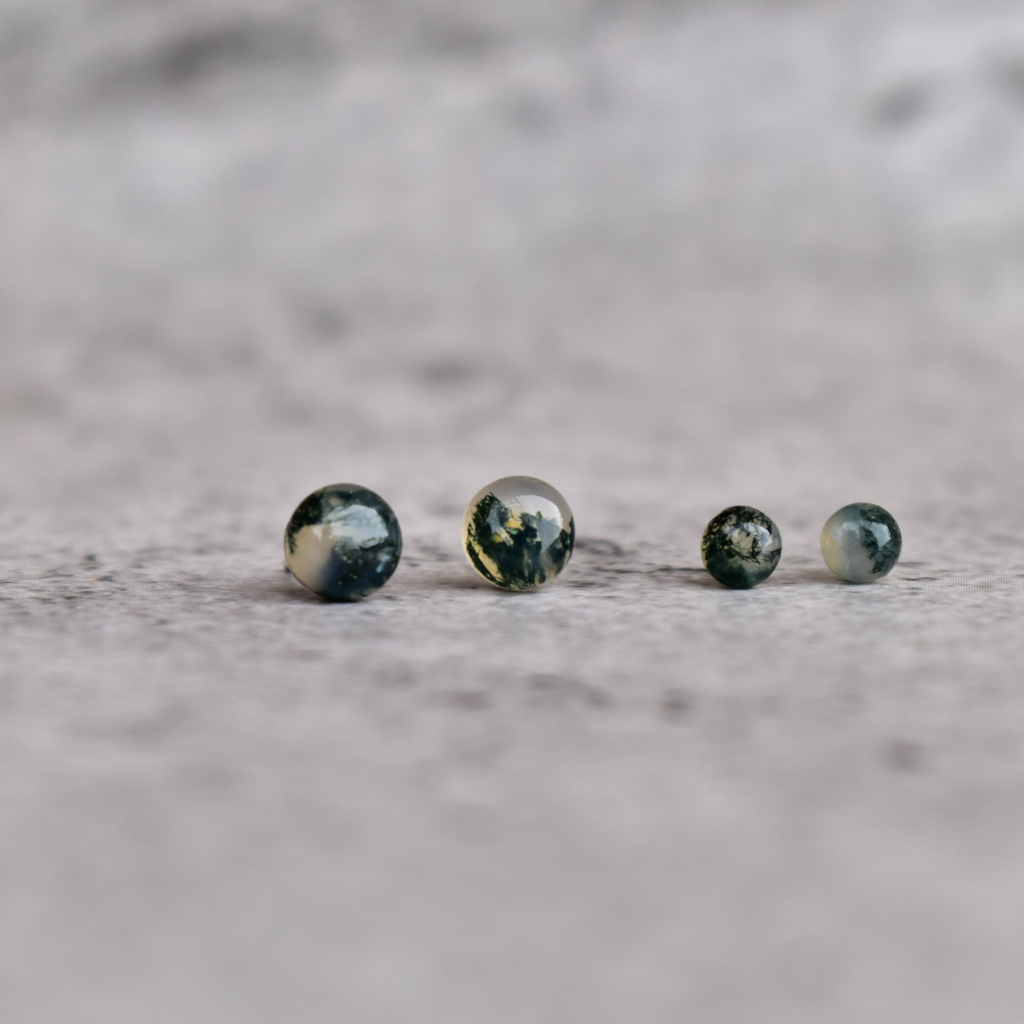 Inclusion Pop - Moss Agate Earrings -