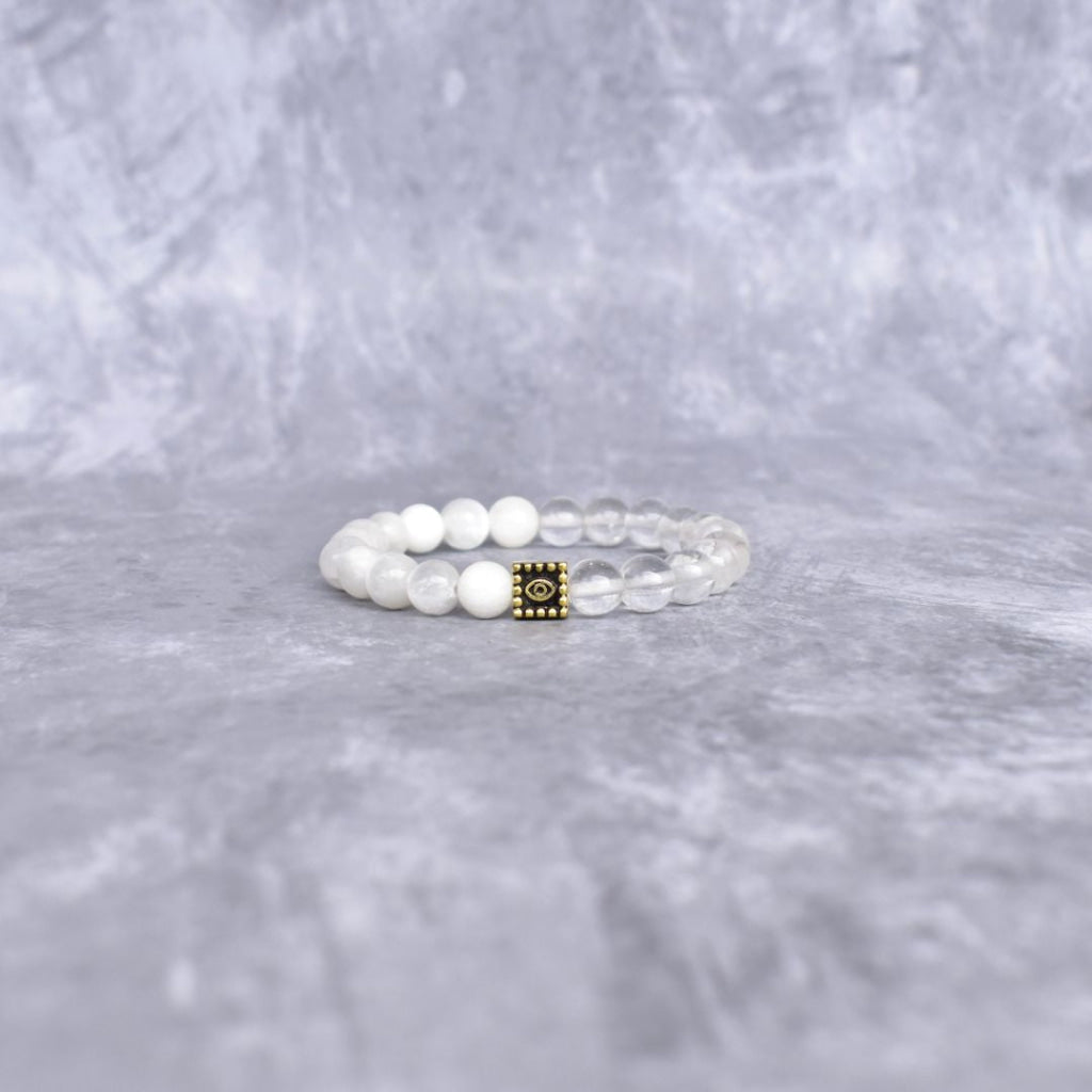 Intuition - Selenite & Clear Quartz Bracelet Bracelets