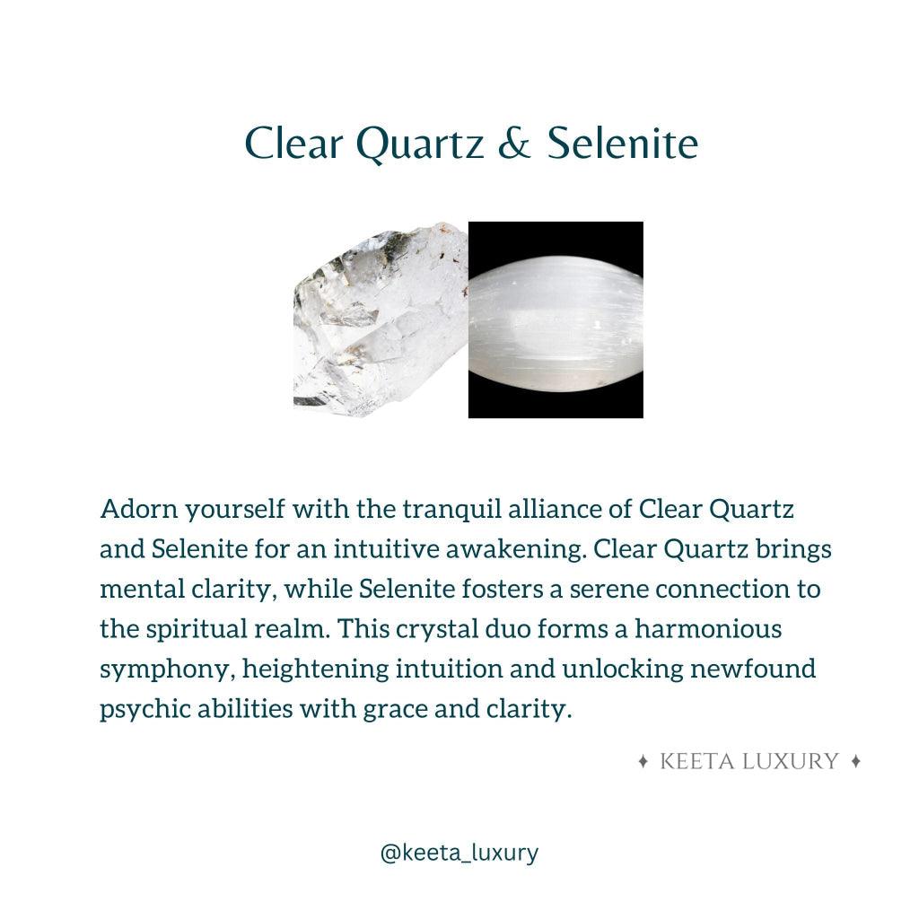 Intuition - Selenite & Clear Quartz Bracelet -