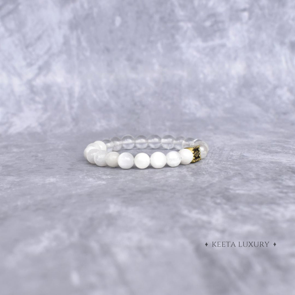 Intuition - Selenite & Clear Quartz Bracelet Bracelets