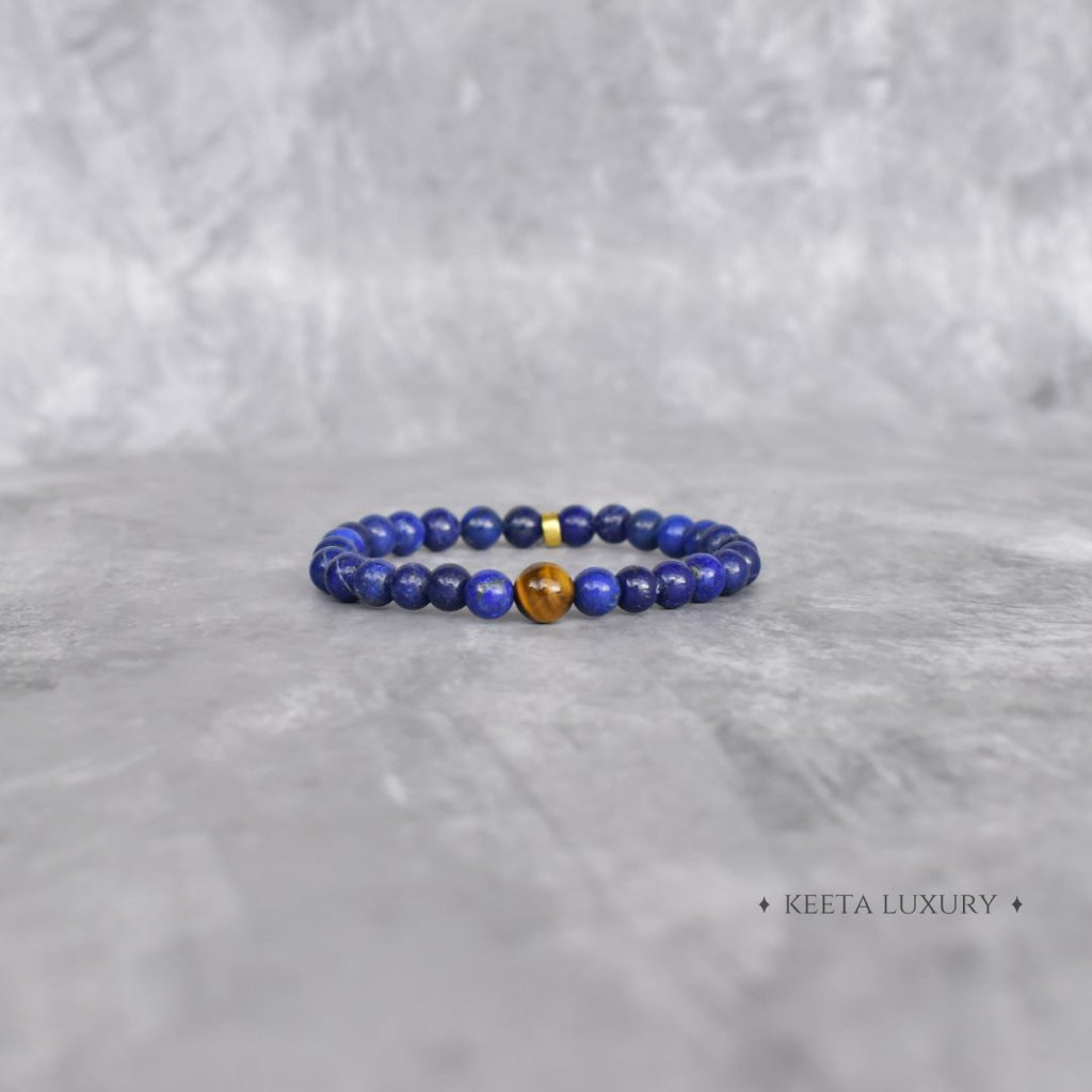 Lapis Prince- Tiger Eye And Lazuli Bracelets Bracelets