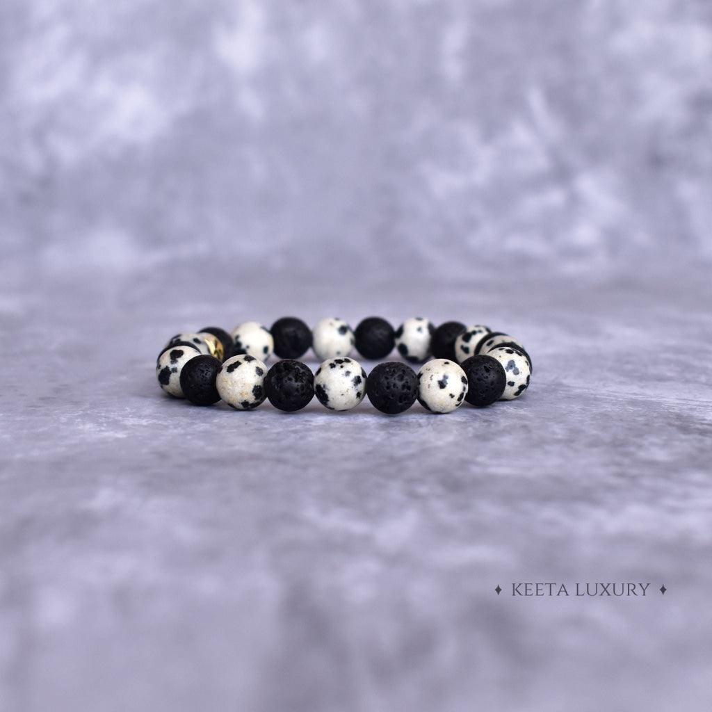Lava Essence - Dalmatian & lava Bracelet -