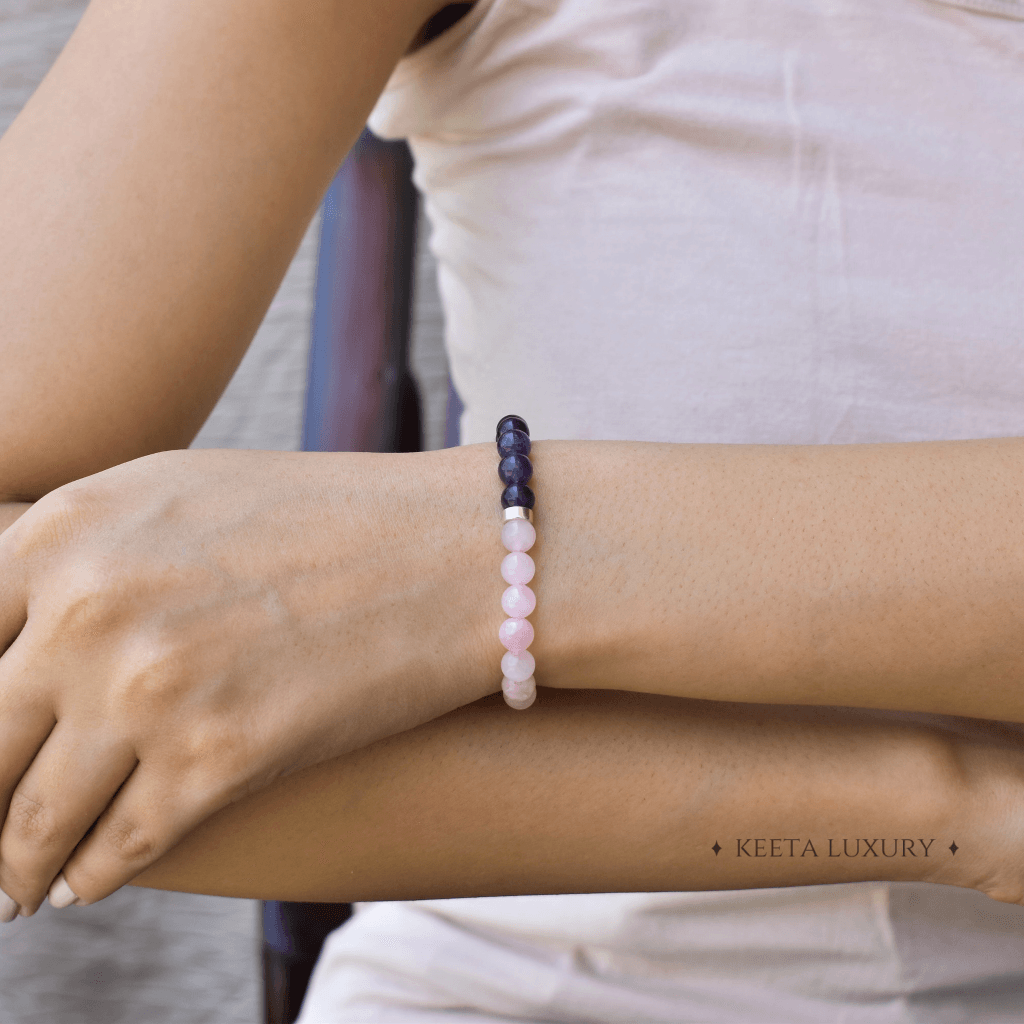 Lavender Dreams - Rose Quartz & Amethyst Bracelets -