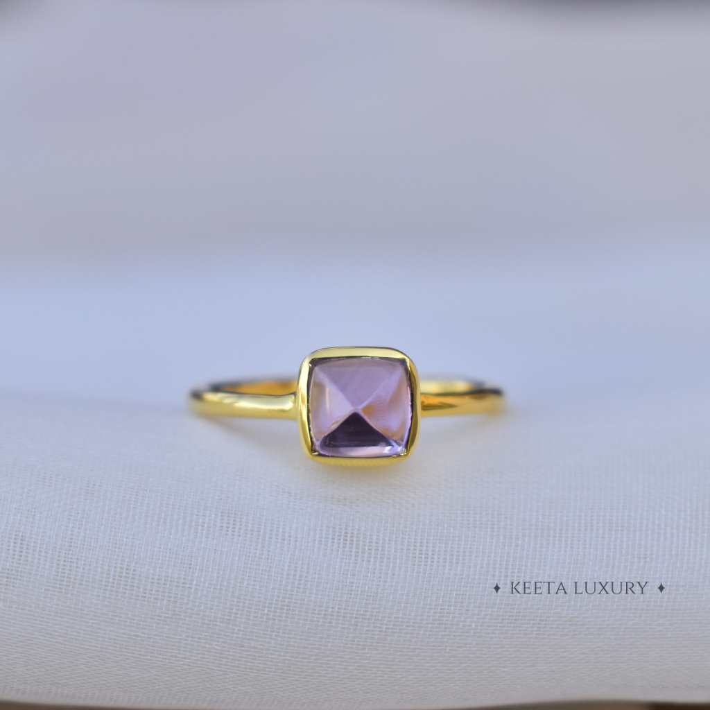 Lavender Square - Amethyst Ring -