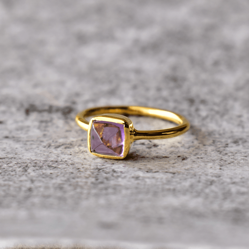 Lavender Square - Amethyst Ring