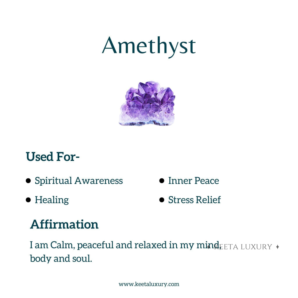 Leaf - Amethyst Stud -