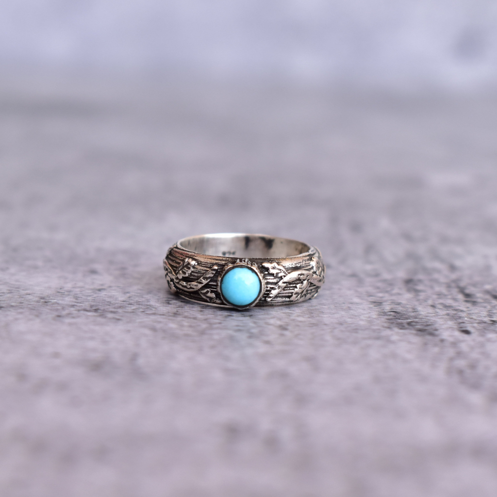 Leaf Shadow - Turquoise Ring -
