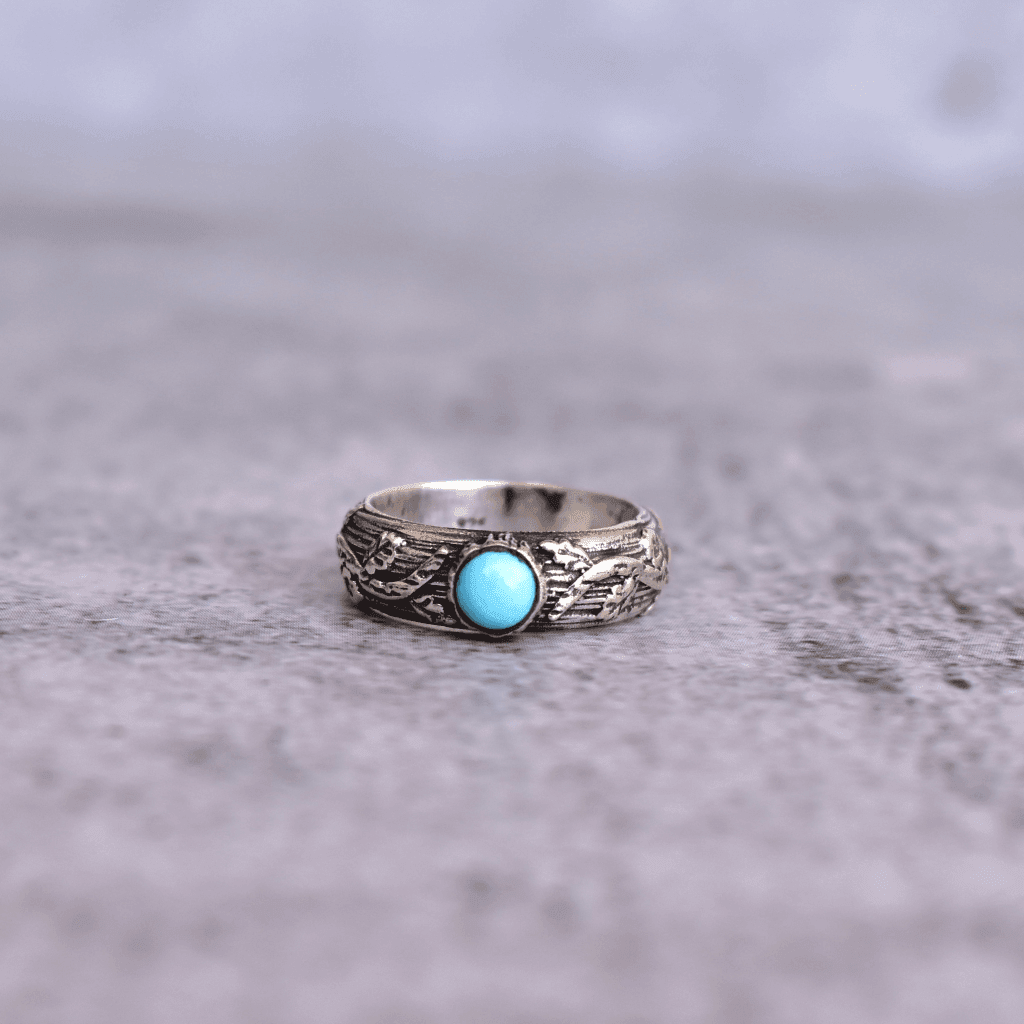 Leaf Shadow - Turquoise Ring -