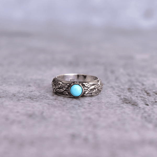 Leaf Shadow - Turquoise Ring