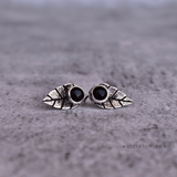 Leaf Song - Black Onyx Studs Earrings
