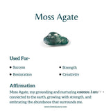 Leaf Song - Moss Agate Studs Earrings