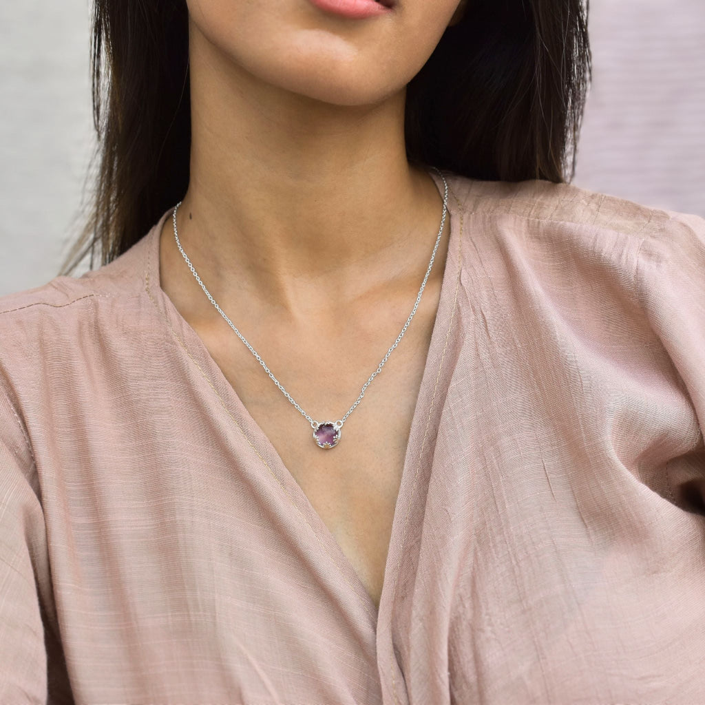 Leaf Sunshine - Amethyst Necklace Necklace