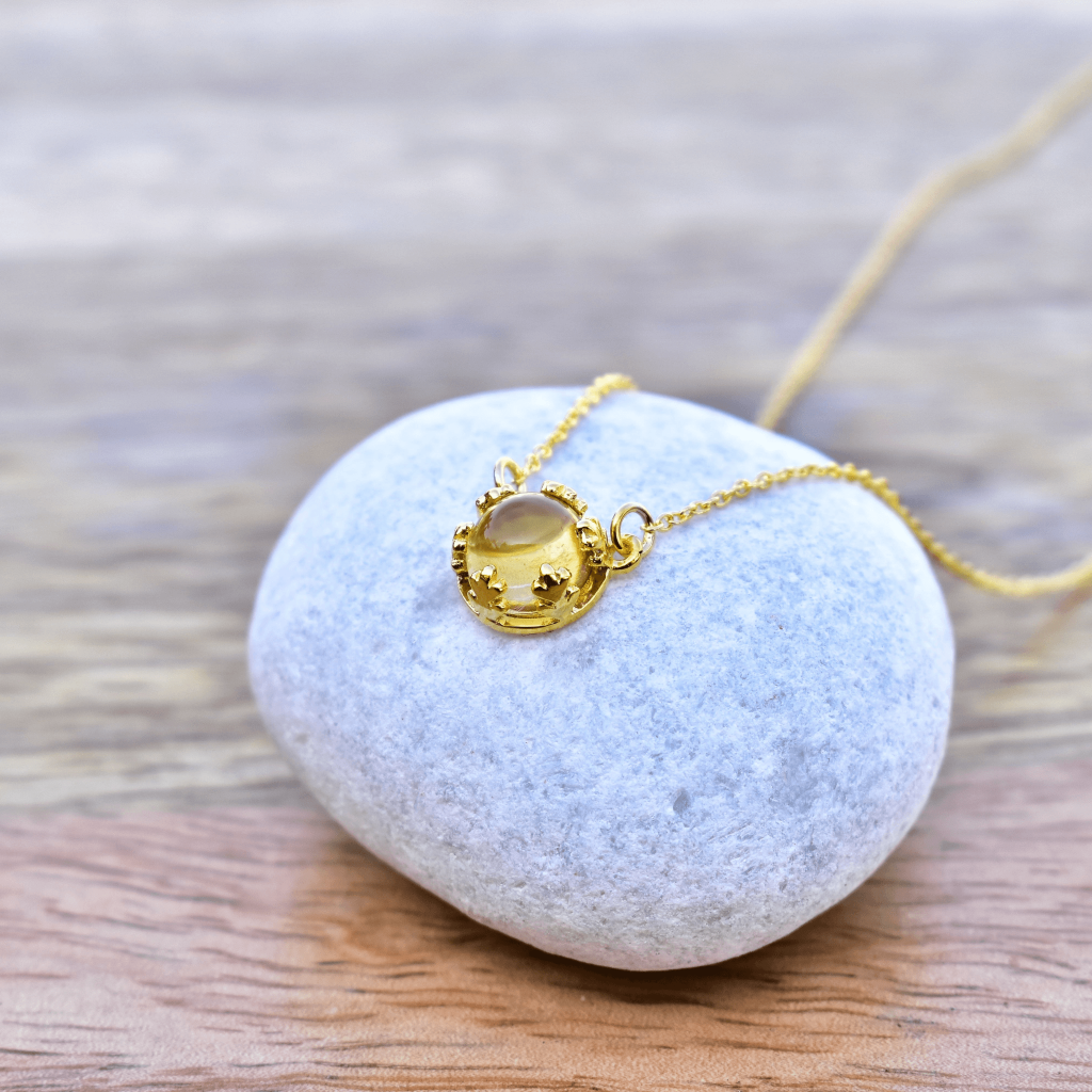 Leaf Sunshine - Citrine Necklace -