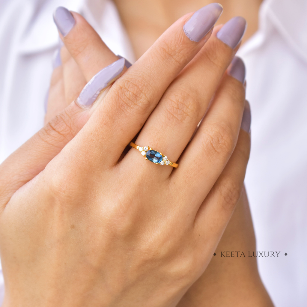 Little Wonder - Blue Topaz Ring -