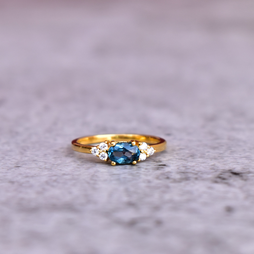 Little Wonder - Blue Topaz Ring -