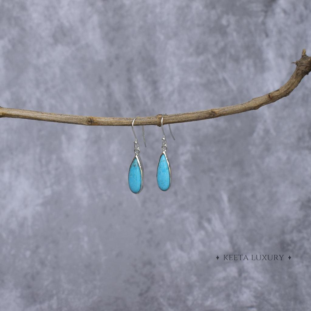 Long Drops - Turquoise Earrings -
