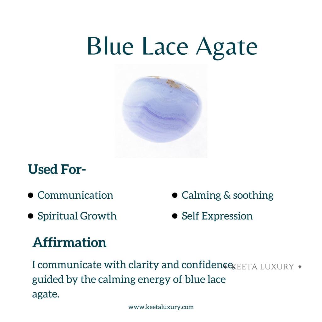 Lotus - Blue Lace Agate Bracelet -