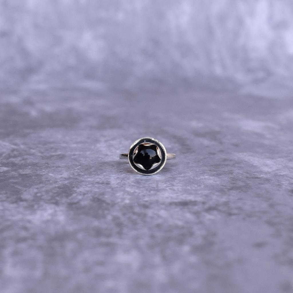 Lotus Dream - Black Onyx Ring -
