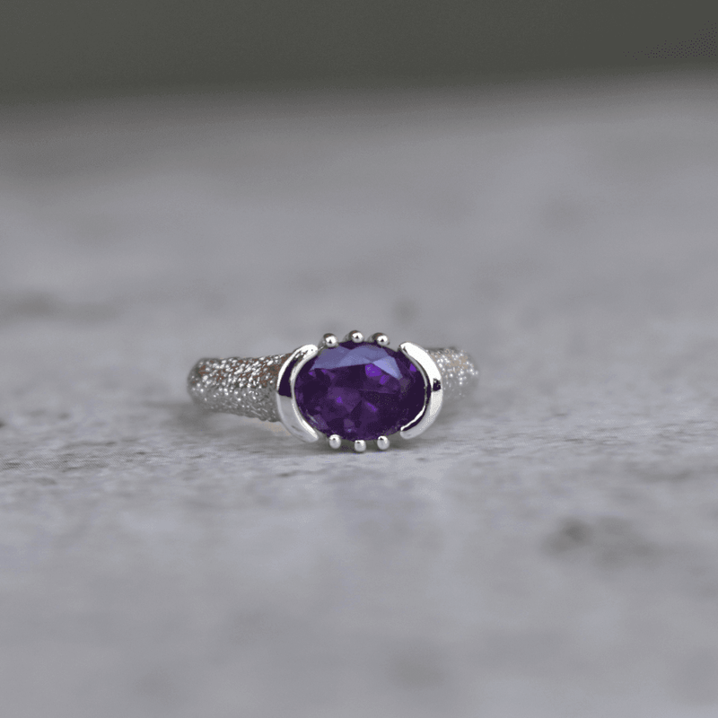 Luminous Texture - Amethyst Ring - KEETA LUXURY