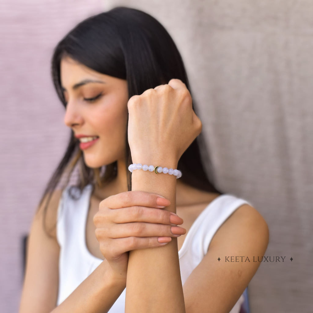 Lunar - Blue Lace Agate Bracelet Bracelets