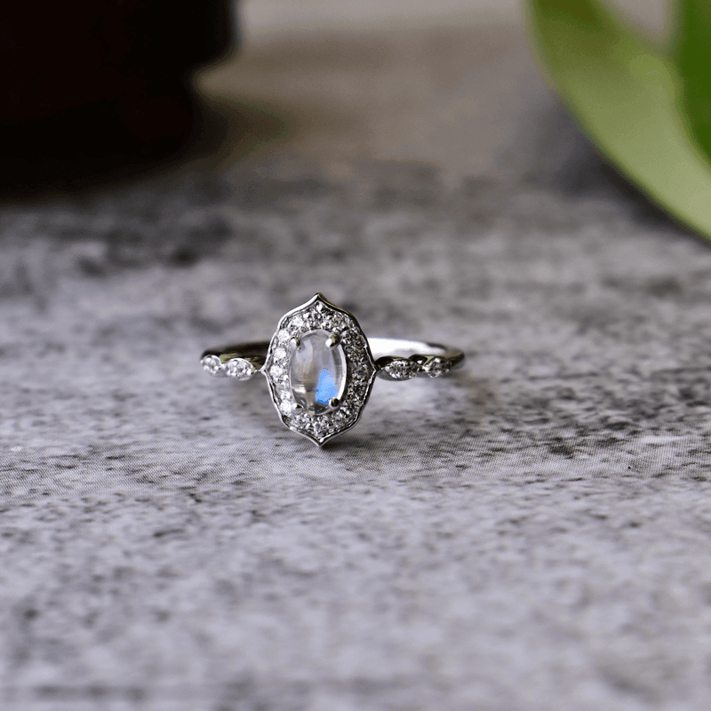 Lunar Glow - Moonstone Ring - KEETA LUXURY