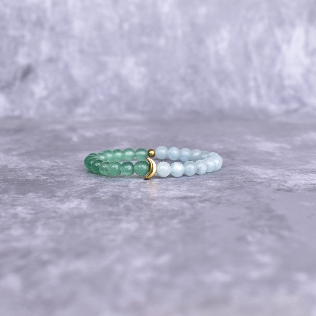 Lunar - Green Aventurine & Blue Lace Agate Bracelet Bracelets