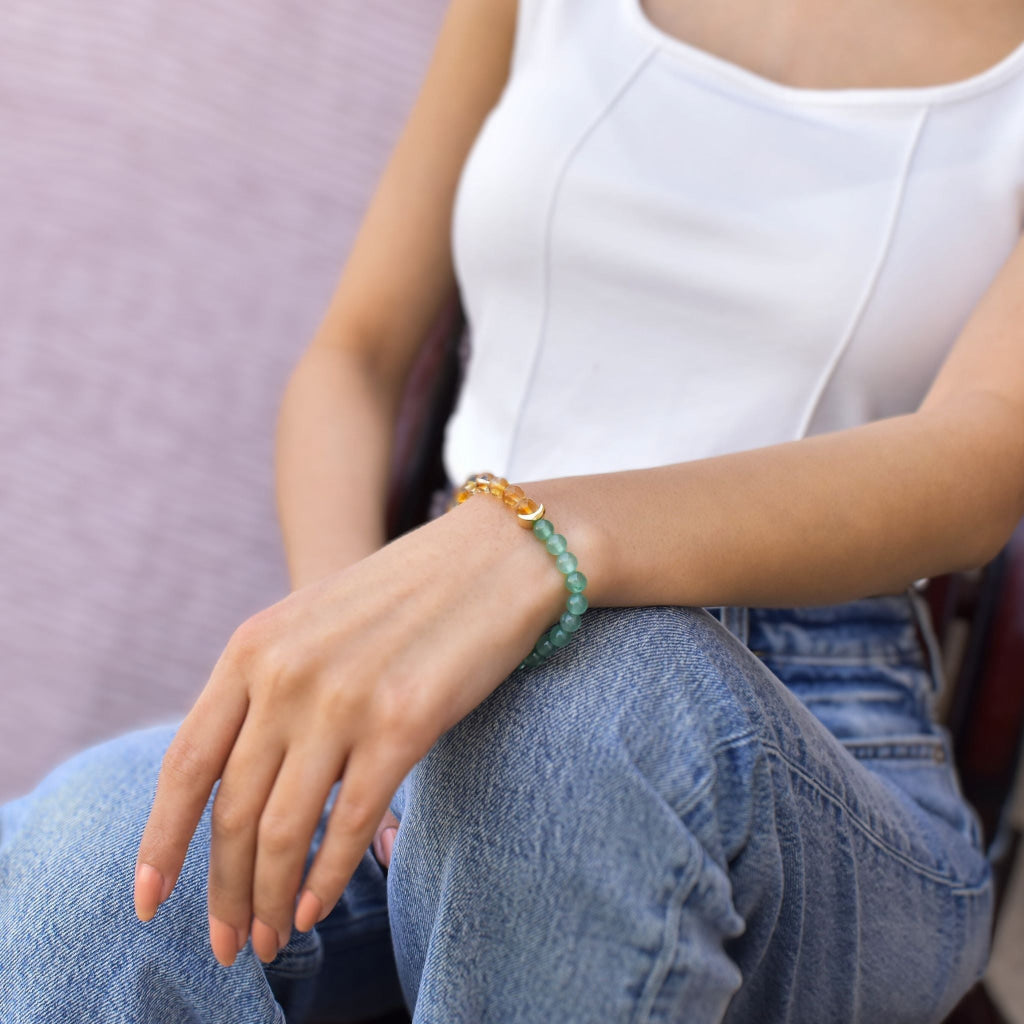Lunar - Green Aventurine & Citrine Bracelet Bracelets