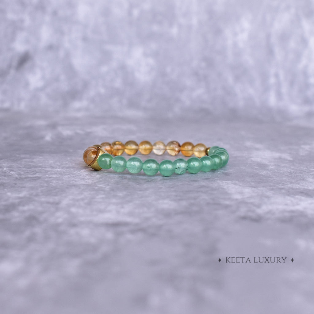 Lunar - Green Aventurine & Citrine Bracelet Bracelets