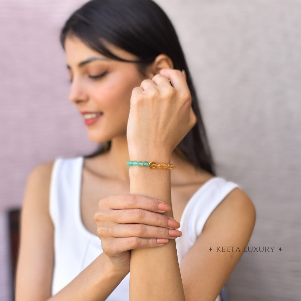 Lunar - Green Aventurine & Citrine Bracelet Bracelets