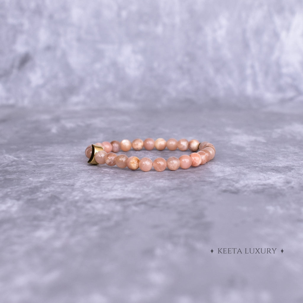 Lunar - Peach Moonstone Bracelet Bracelets