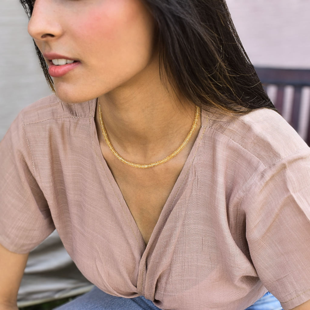 Luxe Line - Citrine Necklace