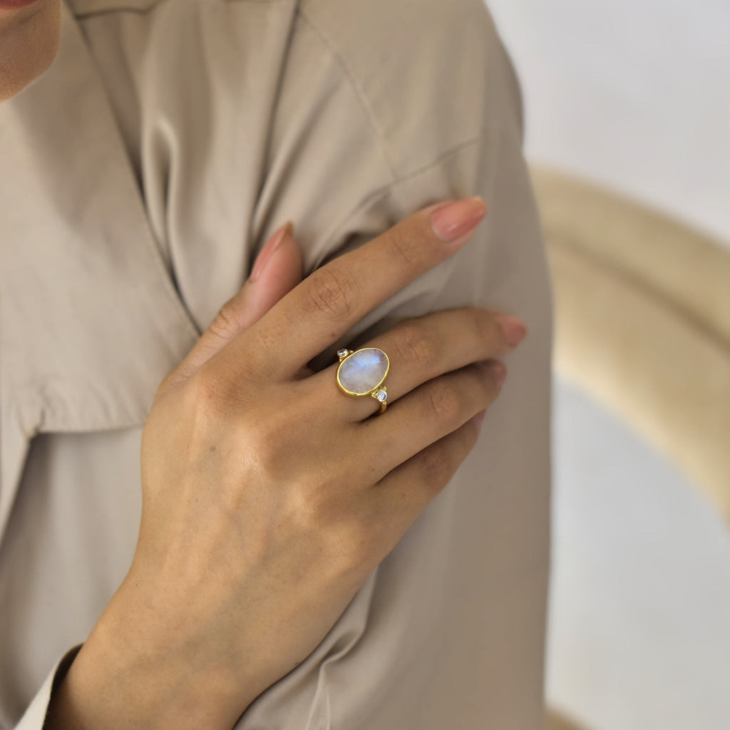 Maharani - Moonstone Ring Rings