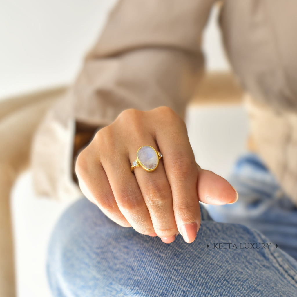 Maharani - Moonstone Ring Rings