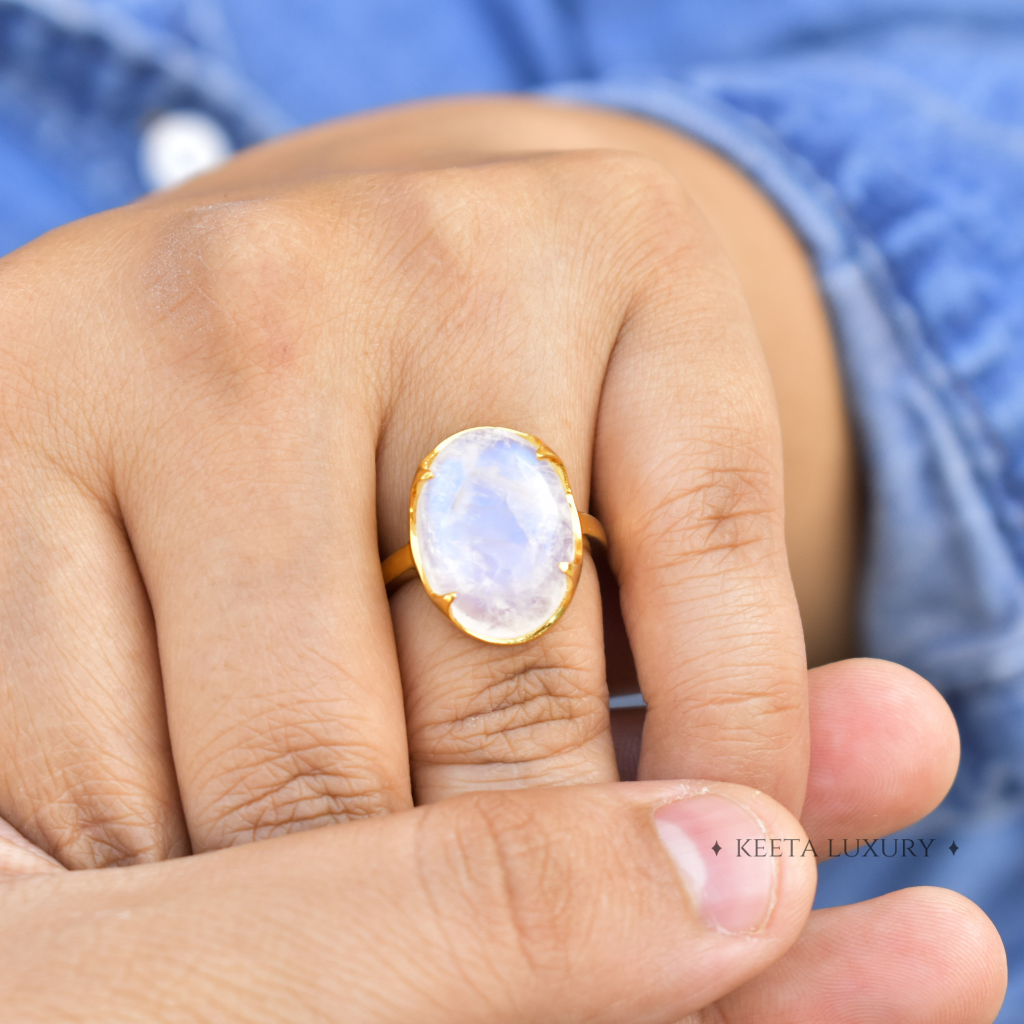 Majestic Monarch - Moonstone Ring -